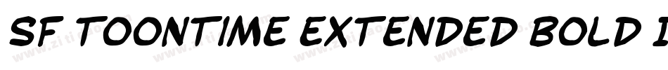 SF Toontime Extended Bold Italic字体转换